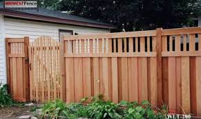 Here, some flowers are attached to the fence which decorate it beautifully. Lattice Top Wood Privacy Fences Midwest Fence