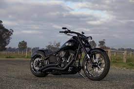 Softail Blacked Out Inverted Forks Cool Bikes Harley Davidson Custom Bikes