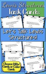 Lewis Dot Structure Task Cards Print Digital Distance Learning Task Cards Chemistry Lesson Plans Teaching Chemistry