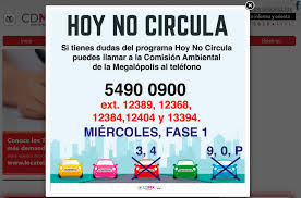 Toma precauciones ante el 'doble no circula'. Miercoles Continua Doble Hoy No Circula En Megalopolis Mexico