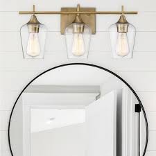 Filament Design 3 Light Warm Brass Bath Light Cli Sh266935 The Home Depot In 2020 Savoy House Lighting Bathroom Vanity Lighting Bathroom Lighting