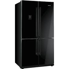 side by side kuhlschrank in schwarz hochglanz mit schwarz eloxierten turgriffen die elektronische t black fridge freezer refrigerator american fridge freezers