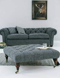 Abbey Slate Tweed Footstool Only 525 00 On Roseandgrey Co Uk Http Bit Ly 1laihzu Furniture Tweed Furniture Vintage Leather Sofa Furniture