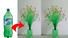 Diy Flower Vase Using With Plastic Bottle Craft Ideas Sk Crafts Flower Vase Diy Water Bottle Crafts Plastic Bottle Art