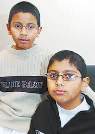 Brothers hit as they leave swimming pool