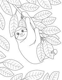 Sloths are the slowest animals on earth, they sleep up to 20 hours a day, and they spend 90 percent of their lives. Sloth Coloring Pages Free Printable Coloring Pages Of Sloths To Help You Slow Down Relax Like A Sloth Printables 30seconds Mom