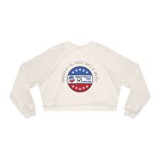 Uncle Travy for Taylor Women's Cropped Fleece Pullover, Vote Travis Taylor,  Kelce Swift 2024, Cute Election Shirt, I Voted Top, USA Shirt