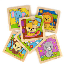Even those that aren't really a challenge to him always draw him back in and are a great way for him to learn about different subjects like math, colors, letters, and more. Solid Wood Construction Set Of 6 Learning 4 Pieces Puzzles Bimi Boo Animal Wooden Jigsaw Puzzle For Toddlers And Preschool Kids Age 2 And Up Toys Games Wooden Jigsaws