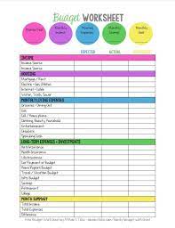 the 6 best free printable budget worksheets on the internet