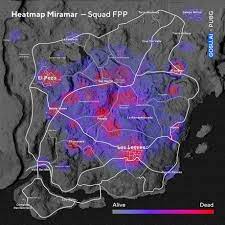 Welcome Back To Heatmaps Of Pubg Today We Present You Miramar Heatmap In Squad Mode Let 039 S Have A Look Miramar Dead Alive Presents