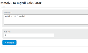 Mmol L To Mg Dl Calculator Calculator Academy