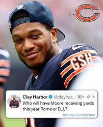 Who will have more receiving yards this season, Rome Odunze or DJ Moore?