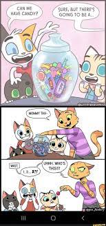 New crossover with pixie and brutus and litter box comics - CAN WE SURE,  BUT THERE'S HAVE CANDY? GOING TO BE A... UHHH, WHO'S THIS?? @ @pet_foolery  - iFunny Brazil