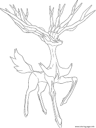All rights belong to their respective owners. Xerneas Pokemon Legendary Generation 6 Coloring Pages Printable