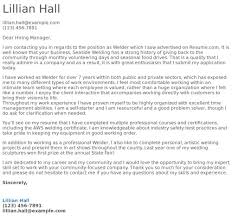 Welder Cover Letter Examples Samples Templates Resume Com