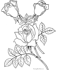 Rose flowers coloring pages 01! Coloring Pages Of Roses Coloring Home