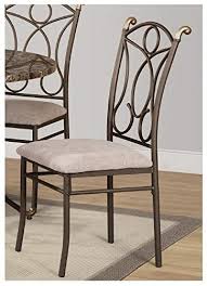 Set Of 4 Casual Metal Frame Dining Chairs With Fabric Upholstery Seated Dining Chairs Fabric Upholstery Dining Chair Upholstery Upholstery Fabric For Chairs