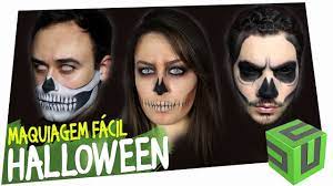 3 Maquiagens Faceis De Caveira Para O Halloween Youtube
