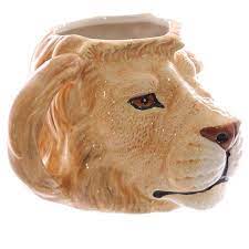 Coffee Mug Novelty Lion Head Shaped Design Ceramic Animal Mug New Gift Idea Head Shapes Mugs Lion Head