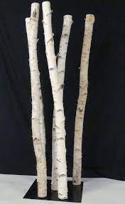 Lot de 4 troncs de bouleau (chaque modèle est unique). Colonne 5 Troncs De Bouleau Decoration Naturelle Bouleau Decoration