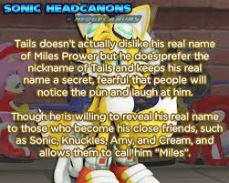 Sonic Headcanons Sonic Headcanon Miles Prower