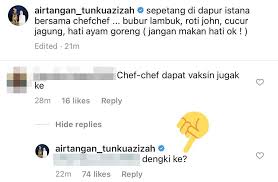 Tunku azizah, who is known for sharing her cooking and knitting adventures online, posted a screenshot of the. Malaysiakini Instagram And The Queen