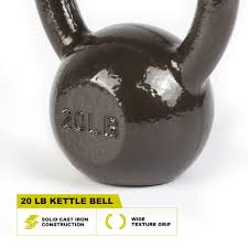 Kettlebell workouts give you more strength, more power but also more flexibility and resistance. Prctz 20 Lb Solid Cast Iron Kettlebell 10 50 Lb Walmart Com Walmart Com
