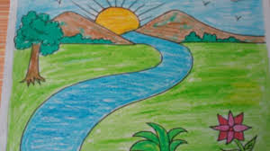 How To Draw A Landscape Kids Drawing Mountains Drawing With Basic Shapes Easy Nature Drawings Drawing Scenery Scenery Drawing For Kids Drawing things, graphite pencil drawing tutorials, shading tagged: easy nature drawings drawing scenery
