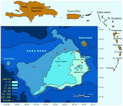 Bathymetric Chart Of Saba Bank In Relation To Caribbean