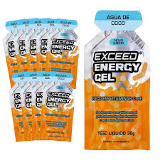 Caixa Gel Carboidrato Exceed Energy Agua De Coco 10un