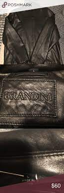 Brandini Leather Jacket Large Leather Leather Jacket Heavy Coat