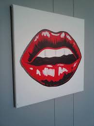 Lips Canvas Painting Pop Art Painting Canvas Painting Canvas Painting Diy