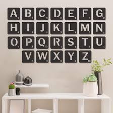 Bol Com Wanddecoratie Muurdecoratie Scrabble Letters Kies Je Eigen Letters Zwart Wandpaneel