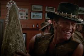 It has since been used, along with some variations, to make reference to australia in popular culture. 35 Years Ago Crocodile Dundee Hits Huge With Australian Charm