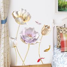 Opt for black and white prints for a modern. Flower Wall Decals Home Decor Personalised Self Adhesive Bedroom