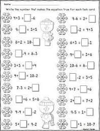 Winter Equal Equations And A Freebie Christmas Math Worksheets Equations 2nd Grade Math