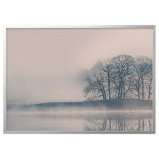 Download the perfect picture pictures. Bjorksta Picture With Frame Misty Landscape Aluminium Colour Ikea