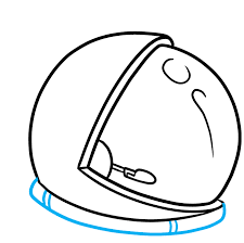 Draw a long curved line across the back of the helmet, and three small circles near the visor. How To Draw An Astonaut Helmet Really Easy Drawing Tutorial