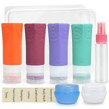 Travel Containers For Toiletries Silicone Travel Size Bottles Containers Tsa Approved Leak Proof Bottles Shampoo And Conditioner Bottles Set With Clear Toiletry Clear Toiletry Bag Travel Size Products Travel Bottles