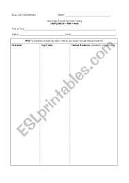 Download them for free from my teachers pay teachers store. Split Page Note Taking Graphic Organizer Esl Worksheet By Quinnemm