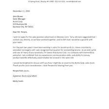 Sample cover letter for employment. How To Format A Cover Letter With Examples