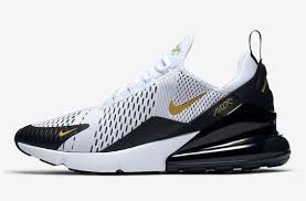This Nike Air Max 270 Comes With Subtle Hits Of Metallic Gold Kicksonfire Com Nike Shoes Air Max Nike Gold Nike Air Max