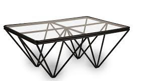 soho table basse en verre aux pieds metal noir style industriel table basse verre table basse table basse noire