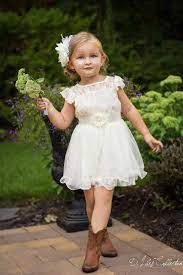 The Charlotte Ivory Lace Chiffon Flower Girl Dress Made Etsy Chiffon Flower Girl Dress Flower Girl Dresses Country Flower Girl