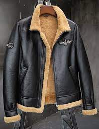 2019 New Mens Black B3 Shearling Jacket Thicken Sheepskin Coat Winter Fur Coat Mens Leather Jacket Motorcycle Jacket Aliexpress Mobile Sheepskin Coat Mens Shearling Jacket Mens Leather Jacket Motorcycle