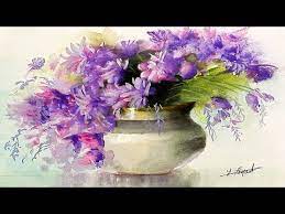 Find & download free graphic resources for watercolor flowers. Watercolor Painting Vase With Flowers By Yasser Fayad Youtube