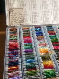 Embroidery Floss Kit Organizer Case All Numbered And Full Dmc Color Map Chart Numbers Extra Floss Cards Over 250 Threads Embroidery Floss Floss Numbers Chart