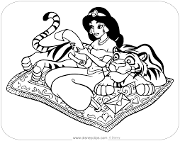 Baby princess jasmine coloring pages through the thousand images on the net concer disney princess coloring pages cartoon coloring pages ariel coloring pages jasmine with other disney princesses. Aladdin Coloring Pages 3 Disneyclips Com