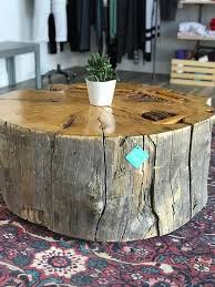 At 42 In Diameter This Stump Coffee Table Fits The Hard To Find Size Of The Larger Scale Commercial And Residential Spaces I C Tree Furniture Woodworking Wood