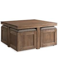 Champagne Cube Coffee Table With 4 Storage Ottomans Only At Macy S Storage Ottoman Coffee Table Coffee Table With Seating Cube Coffee Table